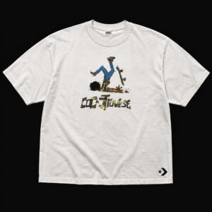 T-Shirt "Controverse" Édition Skate & Fall — Blanc