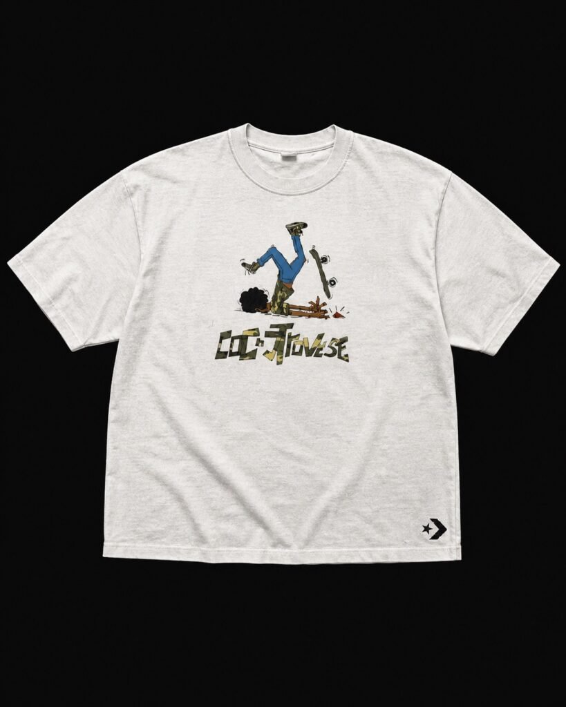 T-Shirt "Controverse" Édition Skate & Fall — Blanc